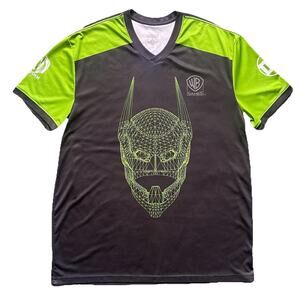 Injustice 2 Jersey Mens XL WB Games DC Comics Black Green Short Sleeve Shirt